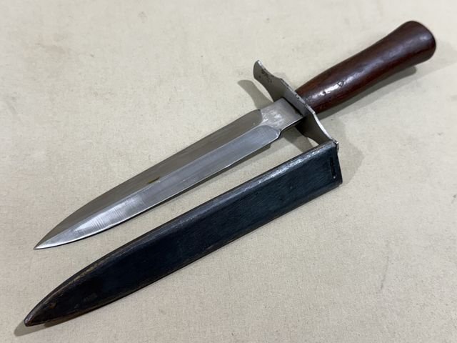 Original WWII French Fighting Knife and Scabbard, Made During German Occupation! — image 2