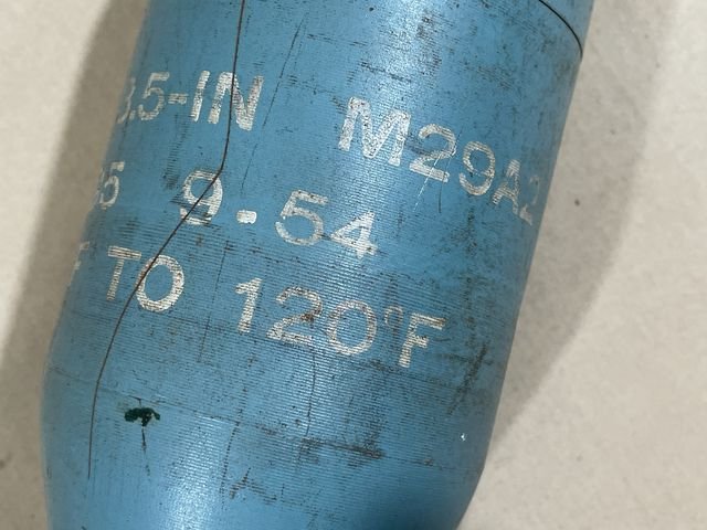 Original Korean War Era US 3.5' Super Bazooka Training Rocket, M29A2 — image 7