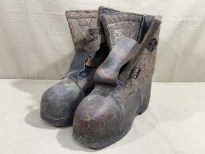 Original WWII German Felt and Leather Winter Over Boots, Pair