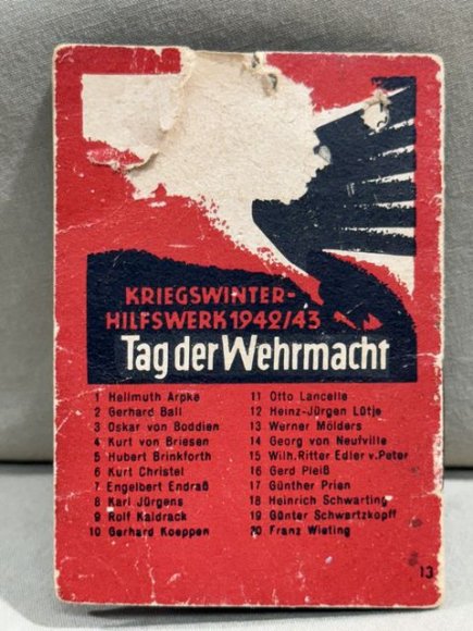 Original WWII German WHW Donation Booklet, Ritterkreuztr‰ger Werner Mˆlders — image 6