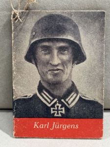 Original WWII German WHW Donation Booklet, Ritterkreuztr‰ger Karl J¸rgens