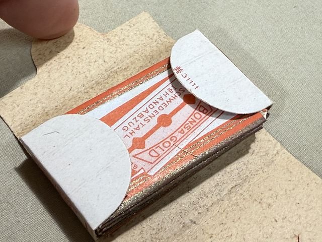 Original WWII German Box of 10 Razor Blades, BONSA GOLD — image 5