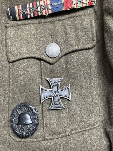 HOLD! Original WWII Era German RAD Officer's Wool Tunic, Well Decorated! — image 11