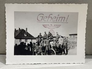 Original WWII German Heer Soldiers Group 'Secret!' Photograph, Geheim!