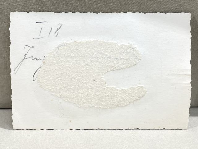 Original WWII German Heer (Army) Soldier by Monument Photograph — image 2