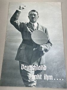 Original Nazi Era German Deutschland dankt ihm... LARGE Book, Germany …