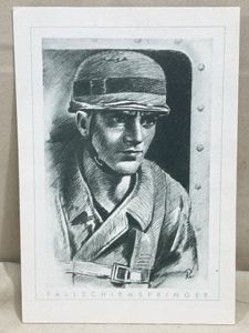 Original WWII German Der Deutsche Soldat Series Photo Postcard, Fallschirmspringer