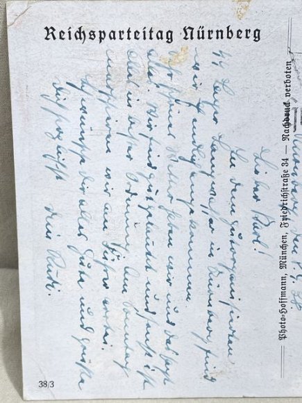 Original Nazi Era German Reichs Party Day Commemorative Postcard, Reichsparteitag — image 5