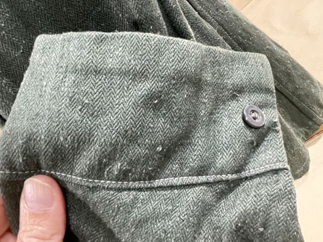 Original WWII German Luftwaffe Reed Green HBT Combat Tunic — image 14