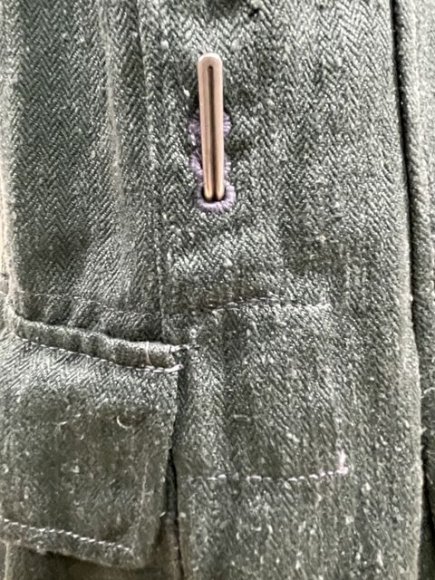 Original WWII German Luftwaffe Reed Green HBT Combat Tunic — image 16