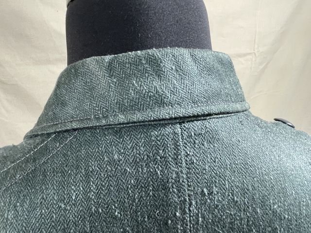 Original WWII German Luftwaffe Reed Green HBT Combat Tunic — image 18