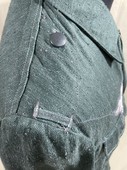 Original WWII German Luftwaffe Reed Green HBT Combat Tunic — image 21
