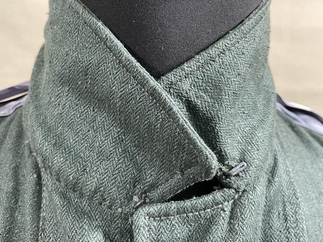 Original WWII German Luftwaffe Reed Green HBT Combat Tunic — image 26