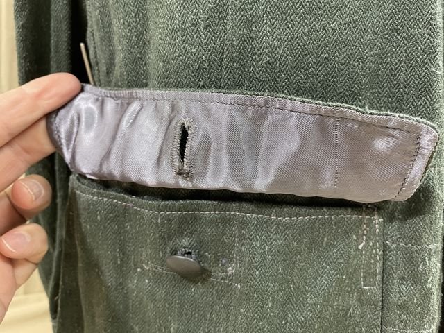 Original WWII German Luftwaffe Reed Green HBT Combat Tunic — image 9