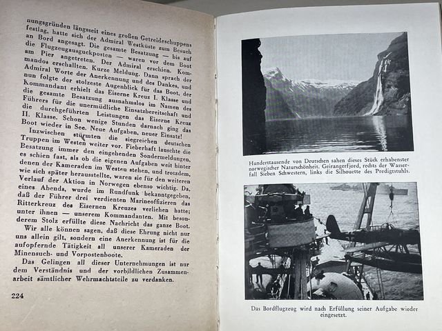 Original WWII German Kriegsmarine Book Die Kriegsmarine erobert Norwegens Fjorde — image 10