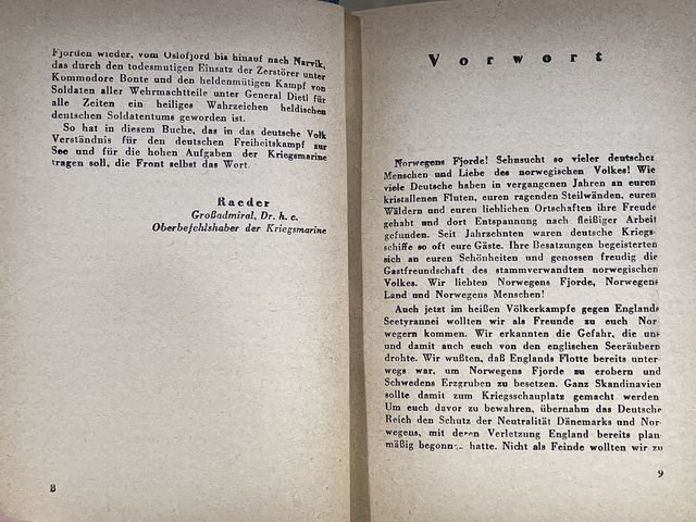 Original WWII German Kriegsmarine Book Die Kriegsmarine erobert Norwegens Fjorde — image 7