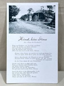 Original Nazi Era German Song Postcard, Heimat deine Sterne