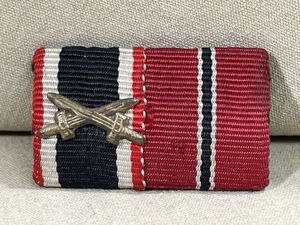 Original WWII German Two-Position Ribbon Bar, War Merit Cross