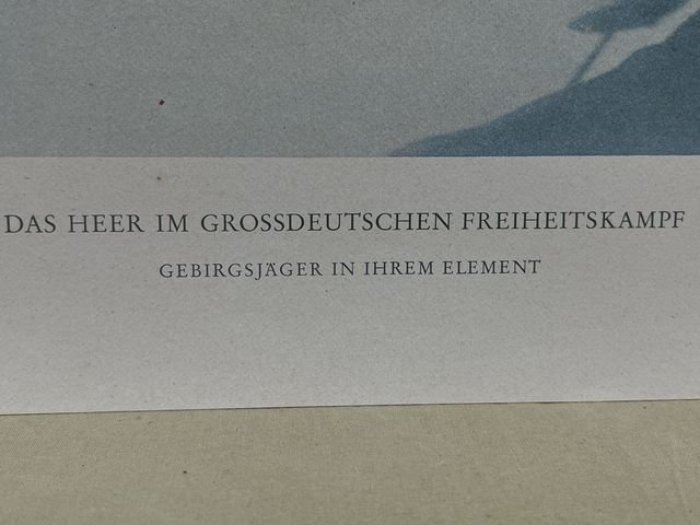 Original WWII German Military Themed Color Print, GEBIRGSJÄGER IN THEIR ELEMENT — image 5
