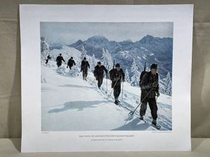 Original WWII German Military Themed Color Print, GEBIRGSJÄGER IN THEIR …