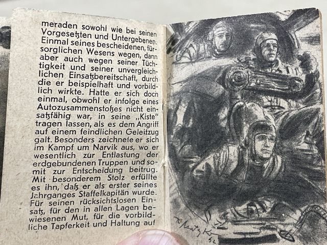 Original WWII German WHW Donation Booklet, Ritterkreuztrðger Franz Wieting — image 5