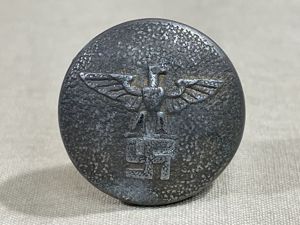 Original Nazi Era German NSDAP Silver Belt Ramp Button, 21mm …