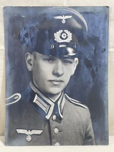 Original WWII German NCO Soldier's Large Photograph, Waffenrock