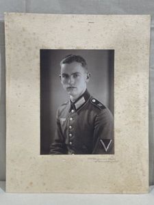 Original WWII German Heer (Army) Gefreiter's Photograph on Stiff Backing, …