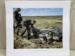 Original WWII German Military Themed Color Print, WORKING THROUGH THE …