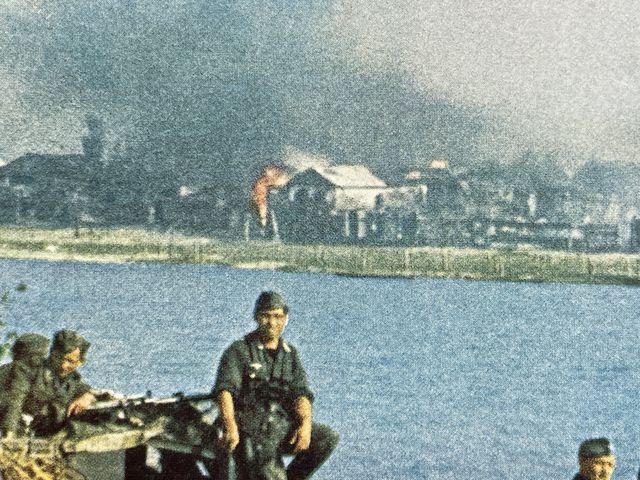 Original WWII German Military Themed Color Print, TANK HUNTERS TRANSPORTED — image 10