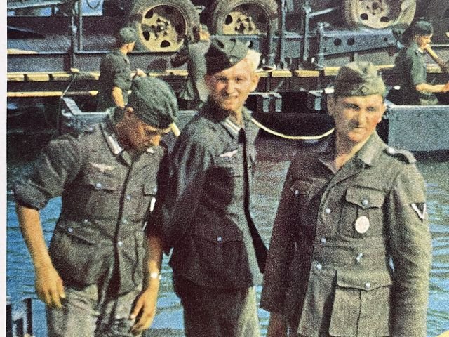 Original WWII German Military Themed Color Print, TANK HUNTERS TRANSPORTED — image 3