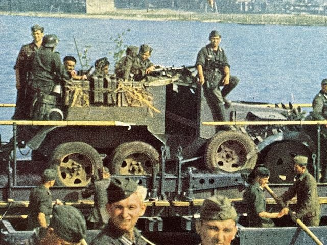 Original WWII German Military Themed Color Print, TANK HUNTERS TRANSPORTED — image 4