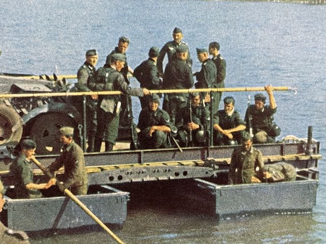 Original WWII German Military Themed Color Print, TANK HUNTERS TRANSPORTED — image 5