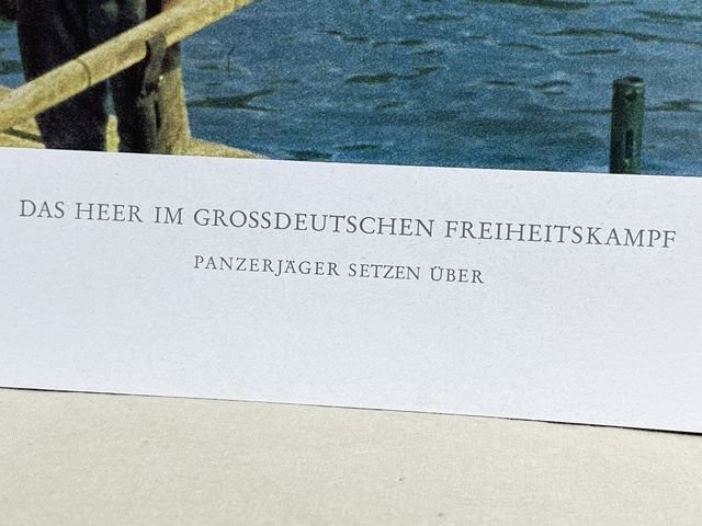 Original WWII German Military Themed Color Print, TANK HUNTERS TRANSPORTED — image 8