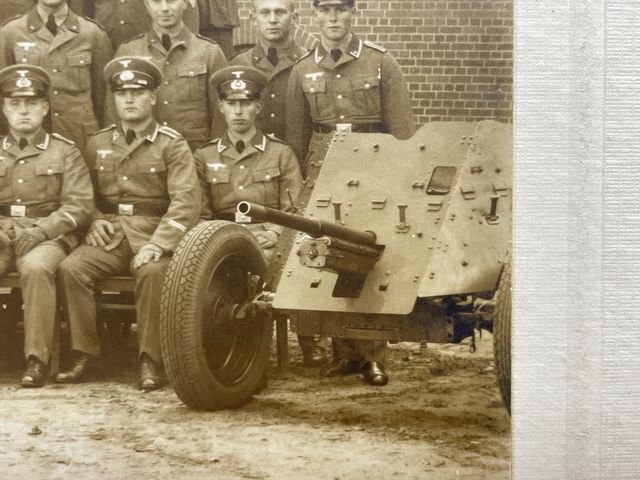 Original 1935 German Heer (Army) Formation Photo on Stiff Backing, Tank Hunters PAK 36 — image 4