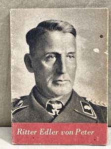 Original WWII German WHW Donation Booklet, SP Gun Officer Ritter …