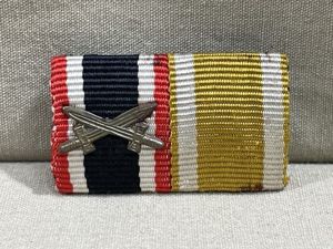 Original WWII German 2 Position Ribbon Bar, War Merit Cross …