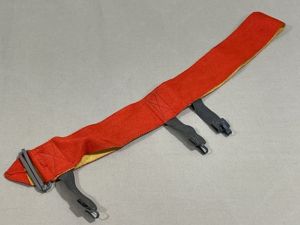 Original WWII German Helmet Band M36 for Military Maneuvers, Red/Yellow