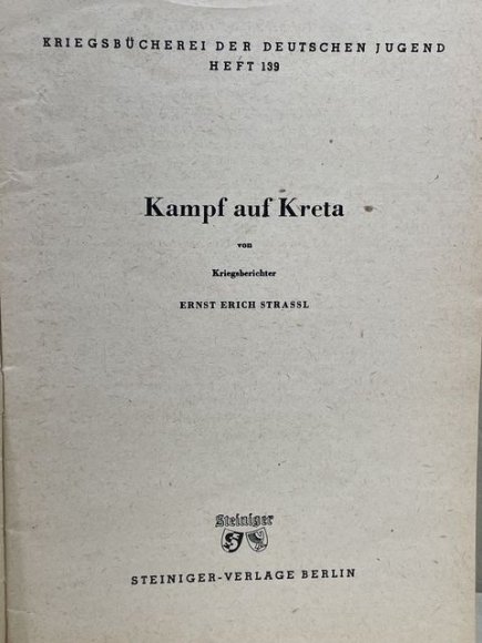 Original WWII German War Library of the German Youth Book, Kampf auf Kreta — image 3