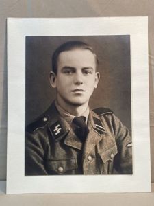 Original WWII German Waffen-SS Soldier's Large Photograph on Stiff Backing