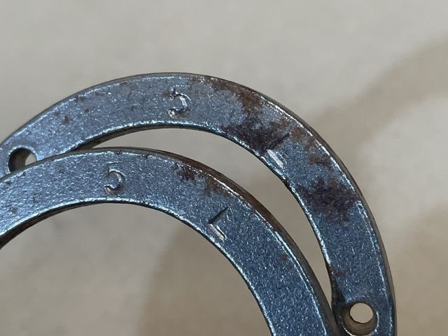 Original WWII German Boot Heel Irons, Pair - Size 5L — image 2