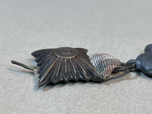 Original WWII German Russian Front Medal with Odd Ribbon and Pip — image 7