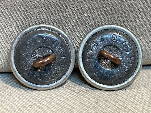 Original Nazi Era German Political Organization Shoulder Strap Buttons, Pair — image 2