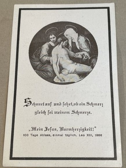 Original WWII German Remembrance Card, Gefreiter in a Grenadier Regiment — image 2