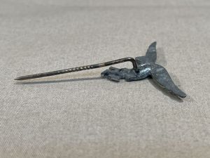 Original WWII Era German Metal Luftwaffe Eagle Stick Pin, 30mm
