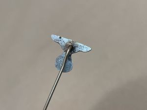Original Nazi Era German Metal NSDAP Eagle Stick Pin, 14mm