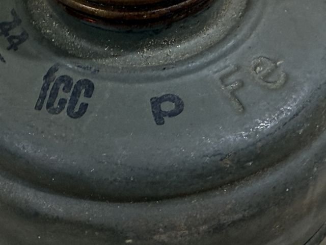 Original WWII German FE41 Gas Mask Filter w/Both Storage Caps, UNUSED! — image 7