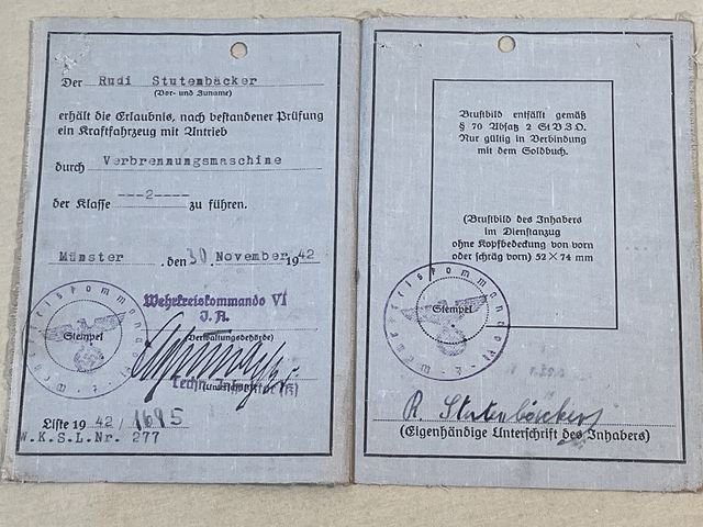 Original WWII German Armed Forces Driver License, Wehrmacht-F³hrerschein — image 3