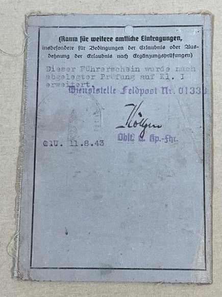 Original WWII German Armed Forces Driver License, Wehrmacht-F³hrerschein — image 7