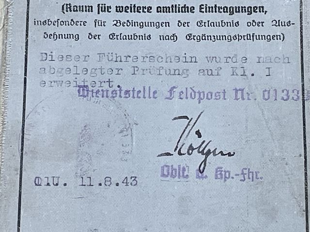 Original WWII German Armed Forces Driver License, Wehrmacht-F³hrerschein — image 8
